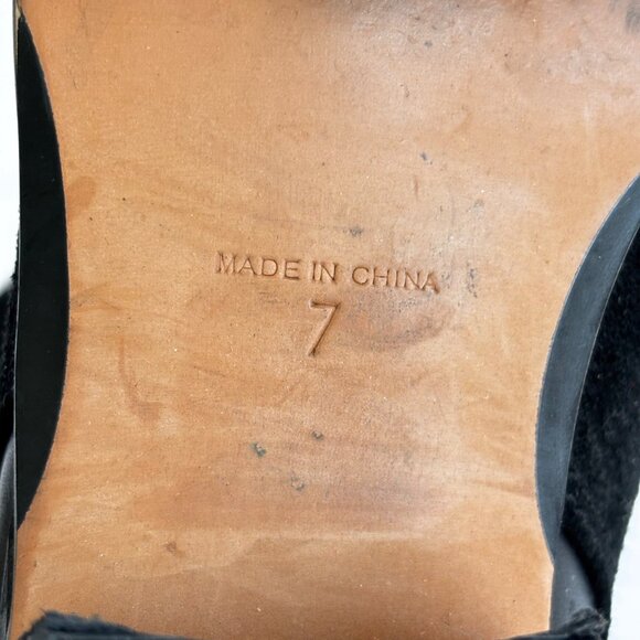 Madewell Womens Leather‎ Suede Ankle Boots Size 7 Black Heel Bootie - Picture 11 of 11